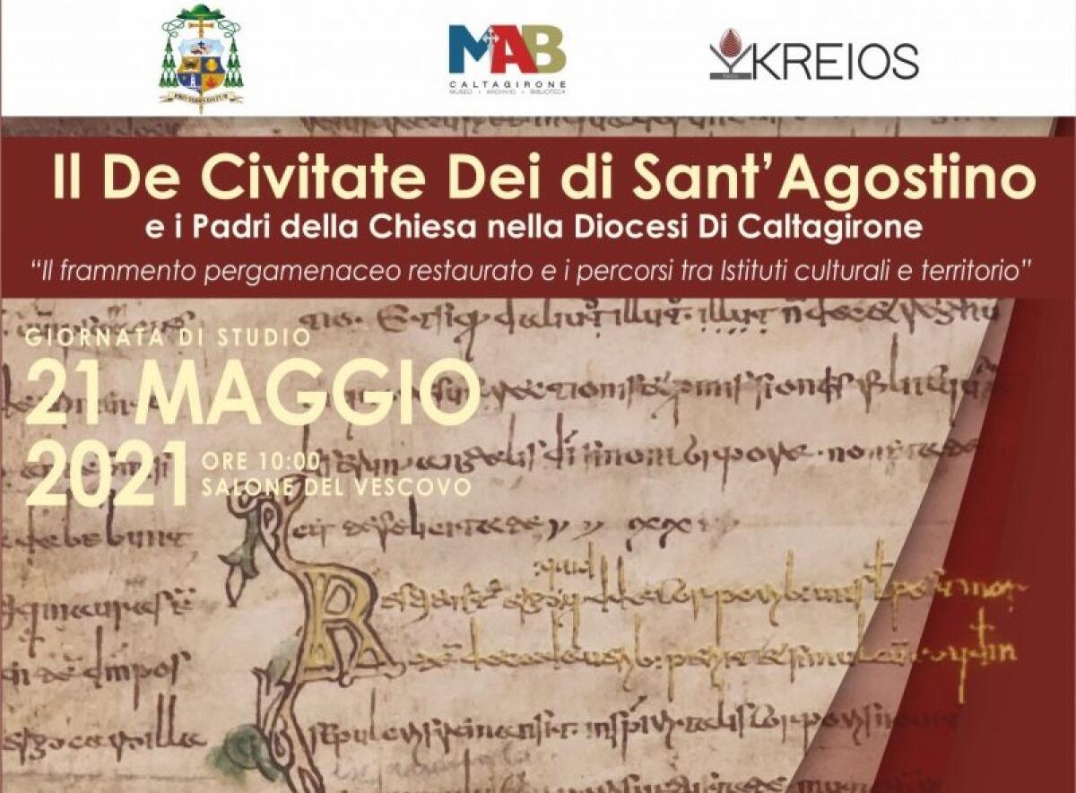 Il 21 maggio giornata di studi "Il De Civitate Dei di Sant’Agostino e i Padri della Chiesa nella Diocesi di Caltagirone” - 