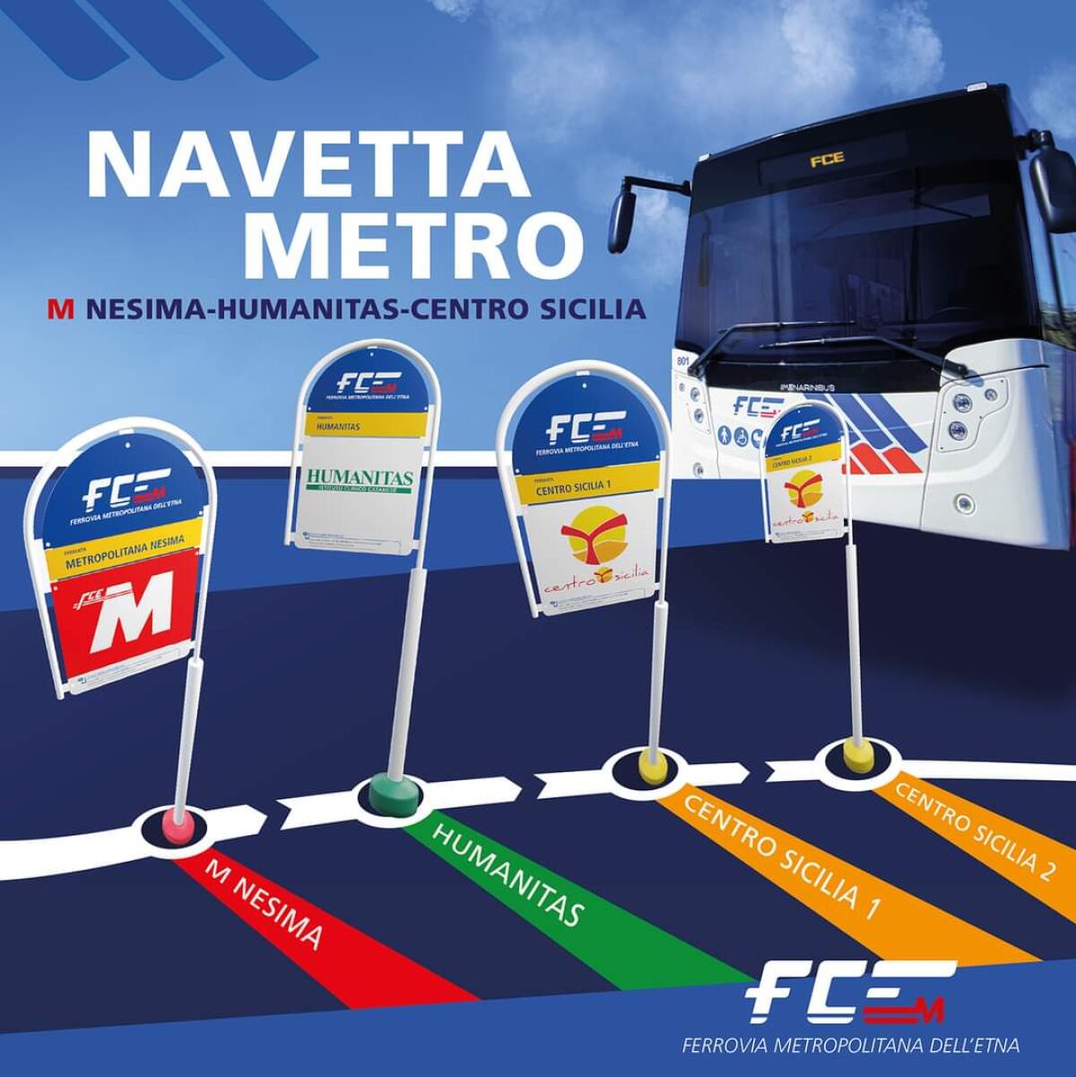 Mobilità alternativa: navetta bus stazione FCE Nesima - Humanitas - Centro Sicilia - 
