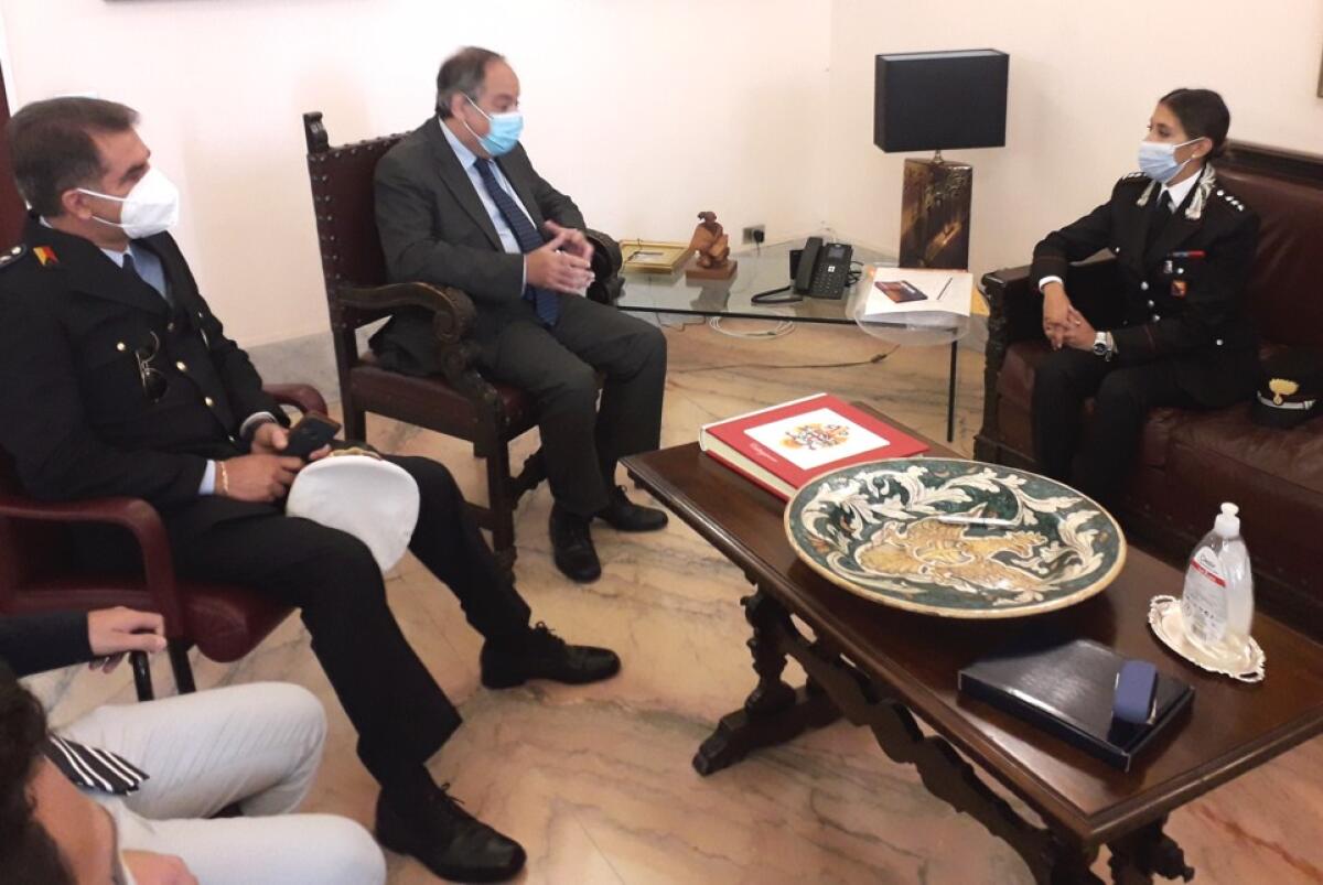 Caltagirone: visita istituzionale del comandante dei Carabinieri, Giorgia De Acutis - 