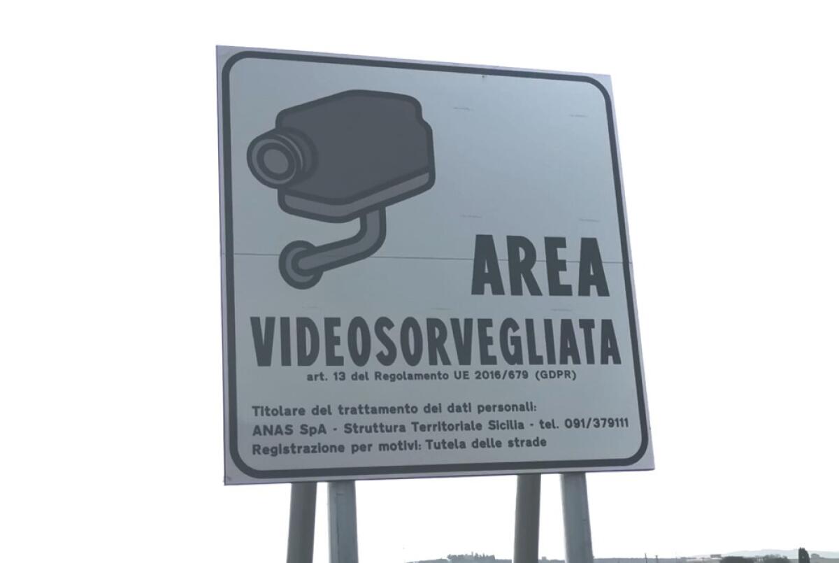Viabilità: installato sistema di videosorveglianza su aree di sosta in autostrada A19 Palermo - Catania - 