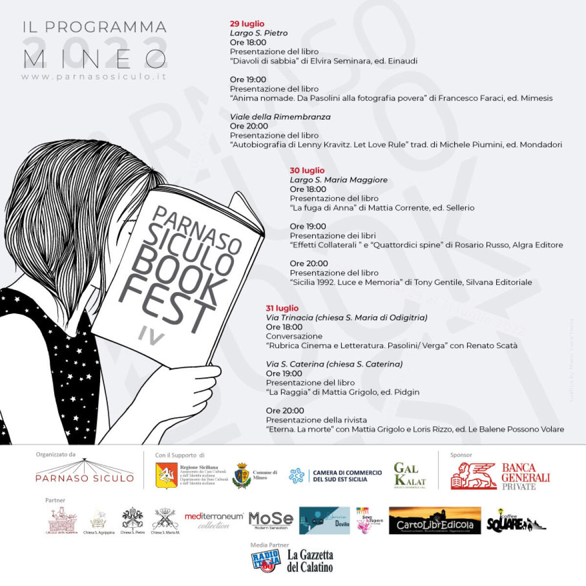 Mineo: dal 29 al 31 luglio la  IV edizione del Parnaso Siculo Book Fest - 