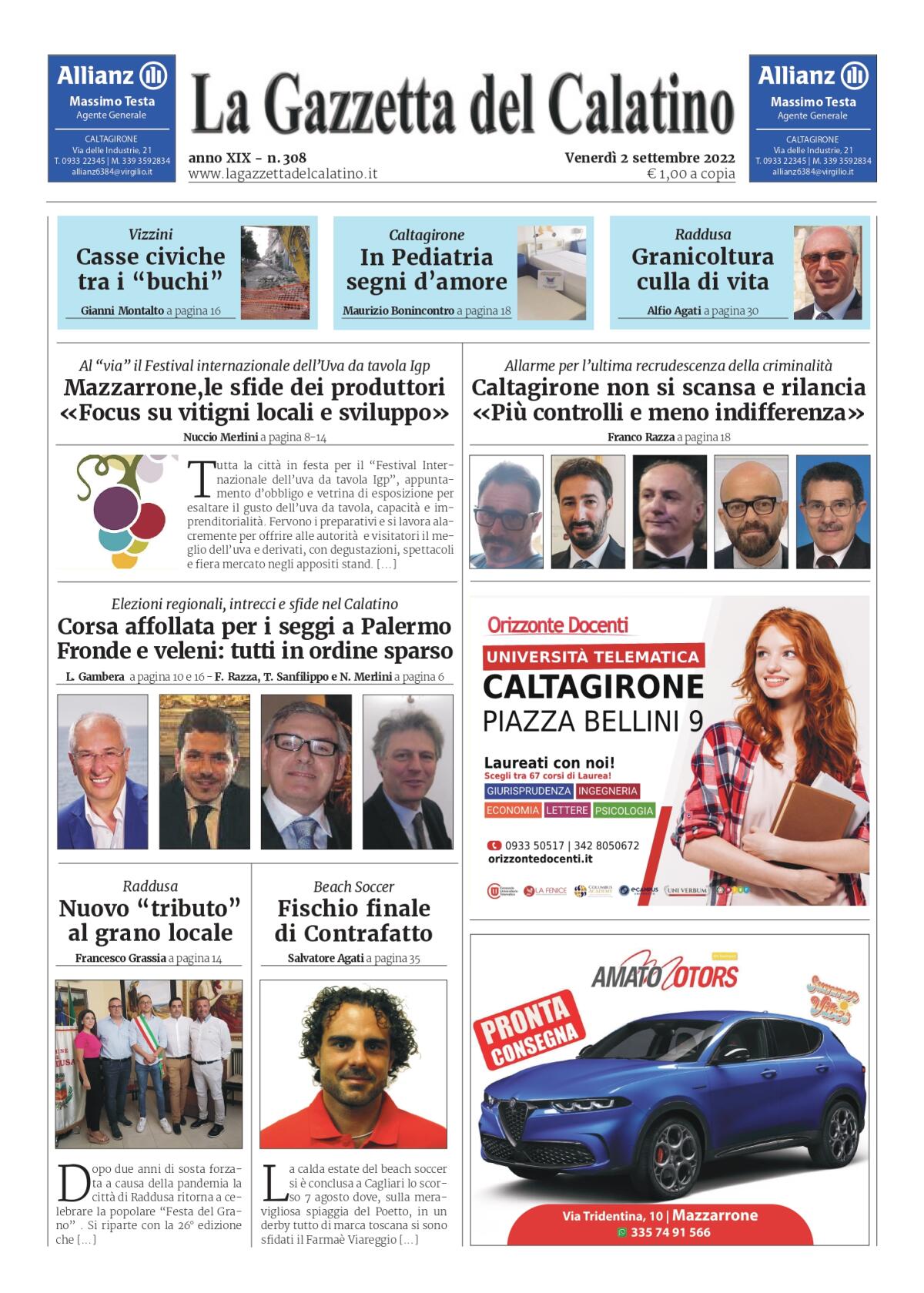 La Gazzetta del Calatino n° 308 - 