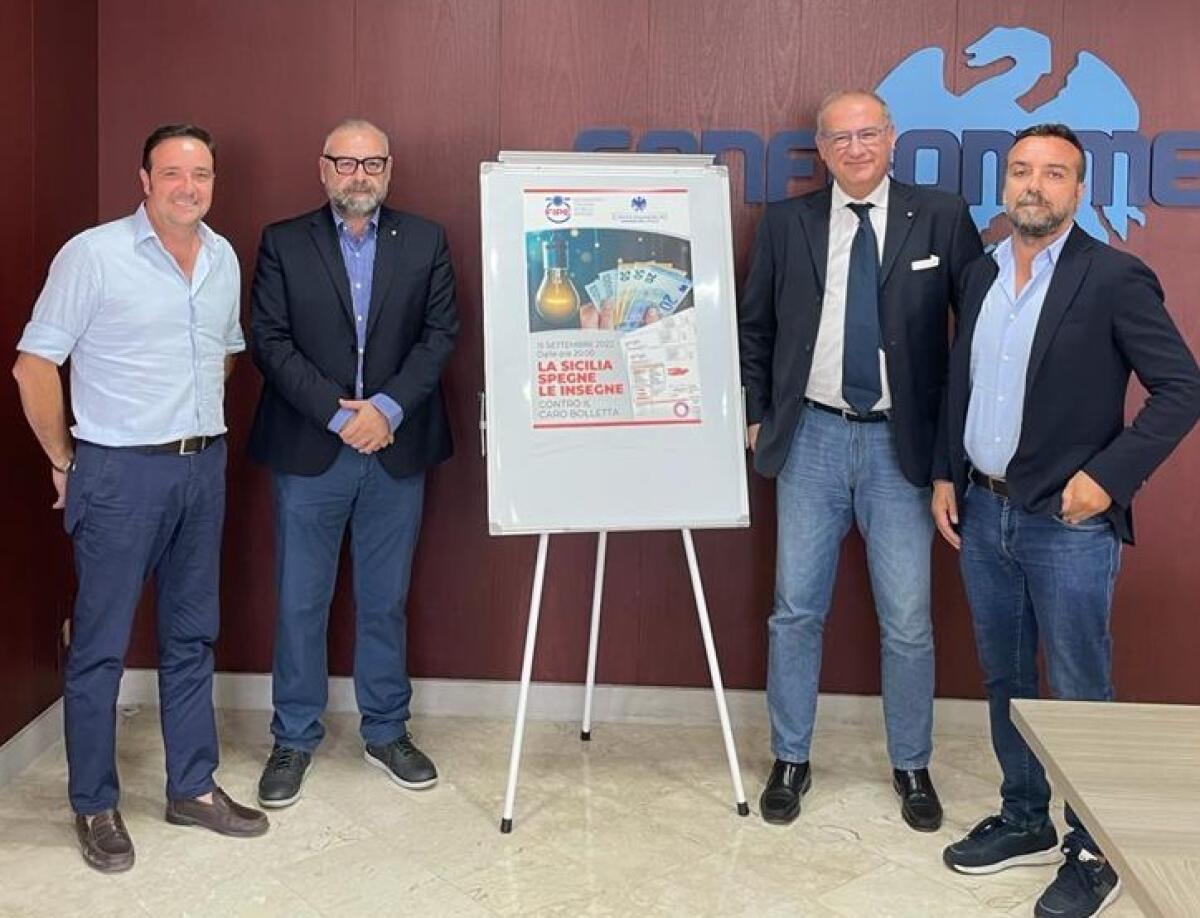 Contro il caro energia, giovedì 15 settembre, l’iniziativa di protesta "La Sicilia spegne le insegne" - 