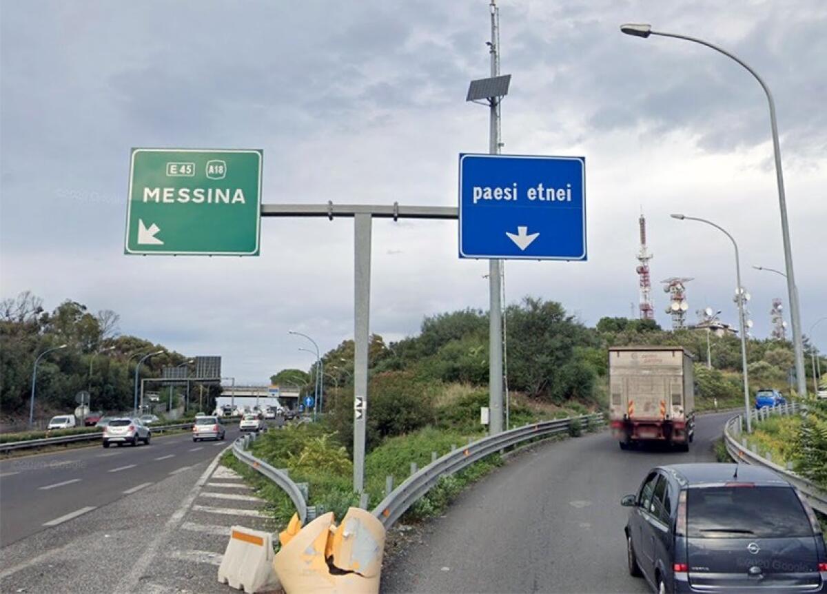 Viabilità: chiuse sino al 30 novembre le rampe allo svincolo di San Gregorio sulla Tangenziale di Catania - 