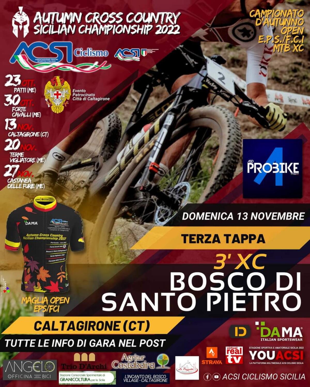 Ciclo Mtb, "Bosco Santo Pietro": domenica 13 la terza tappa "Autumn Cross Country" - 