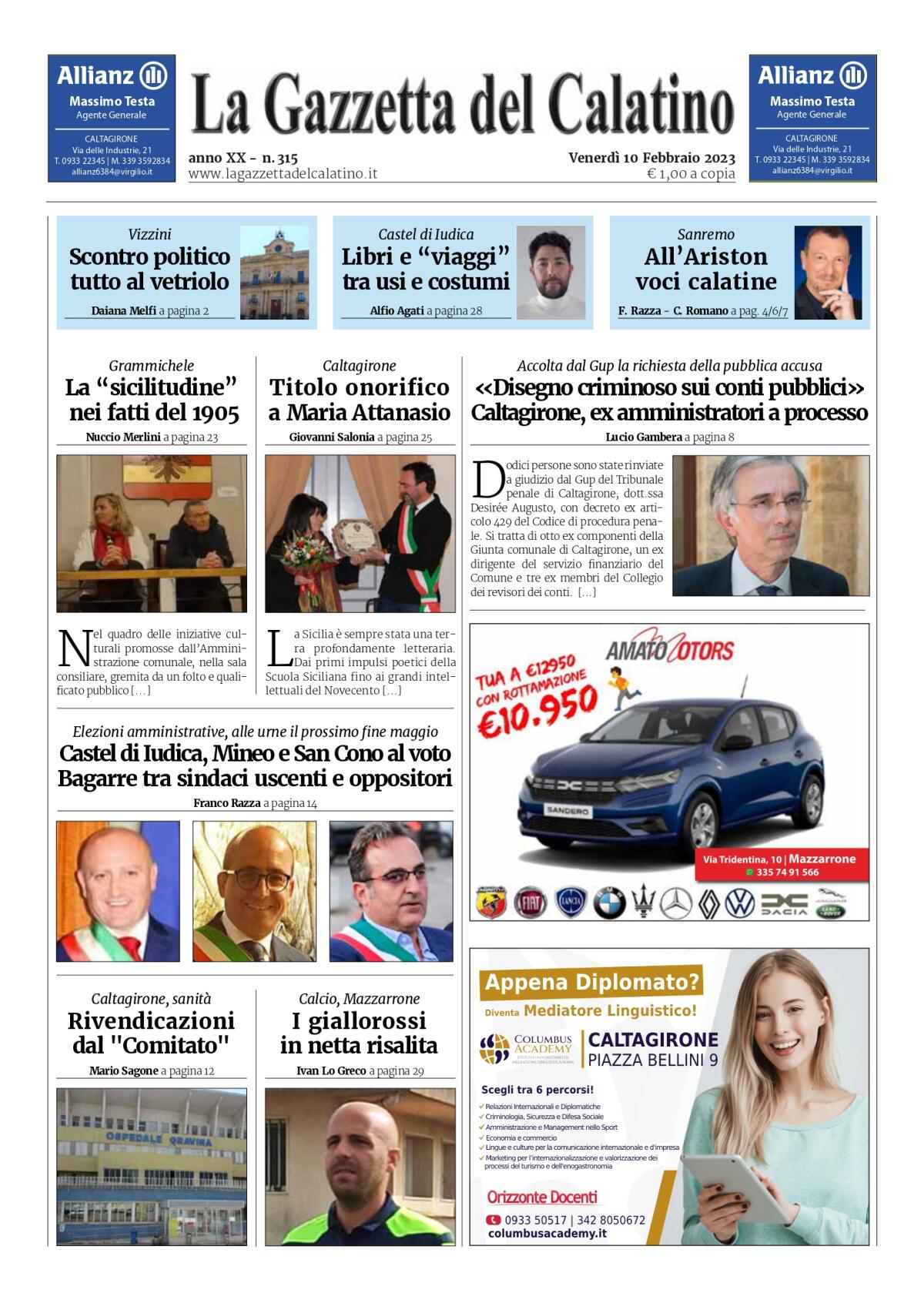 La Gazzetta del Calatino n° 315 - 