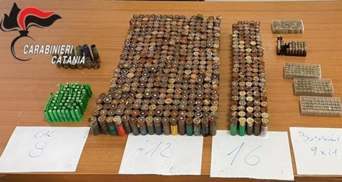 Licodia Eubea: i Carabinieri denunciano un 67enne e sequestrano oltre 600 cartucce - 