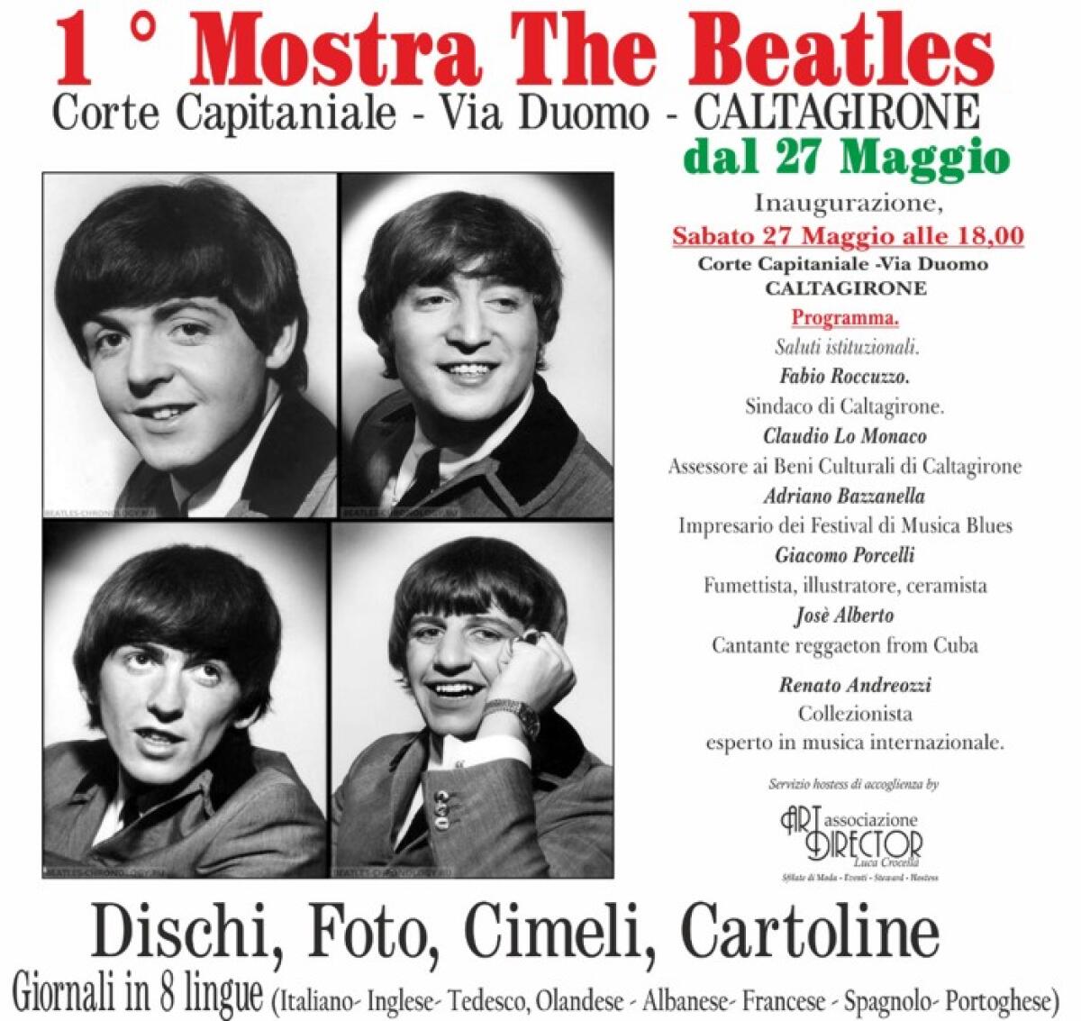 Caltagirone: alla Corte Capitaniale, dal 27 maggio, “I^ Mostra The Beatles” - 
