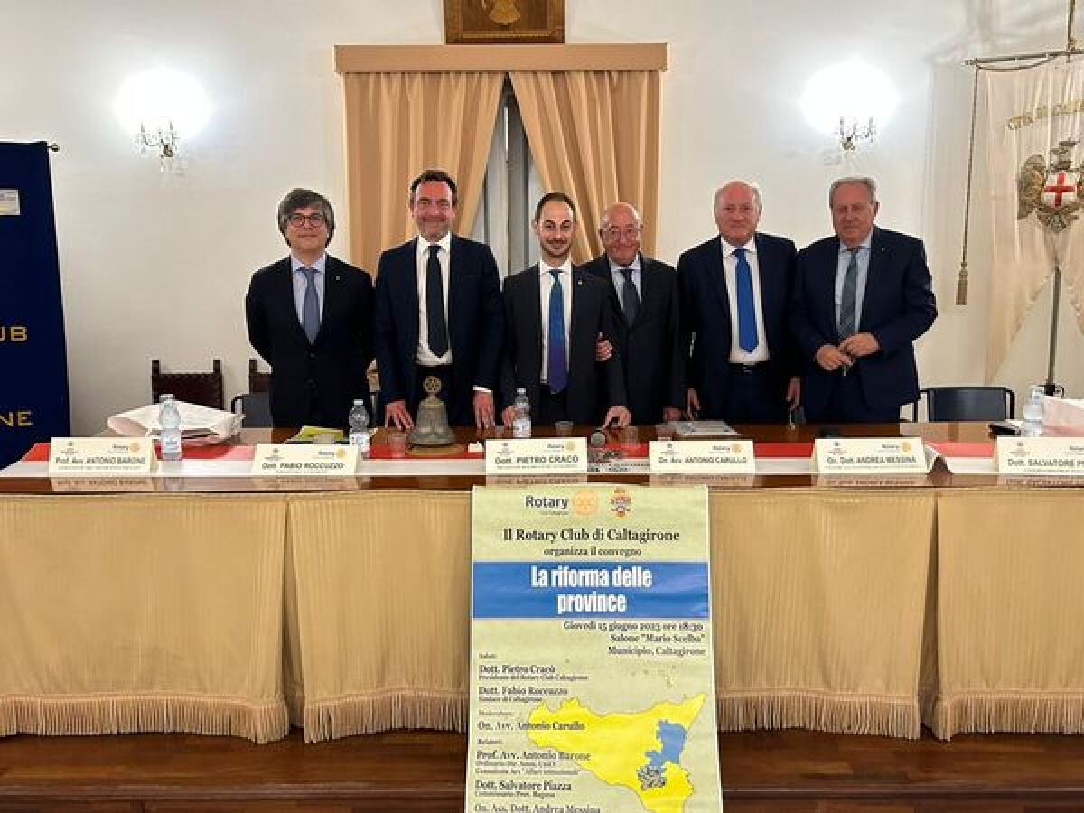 Caltagirone: al municipio il convegno del Rotary Club "La riforma delle province" - 