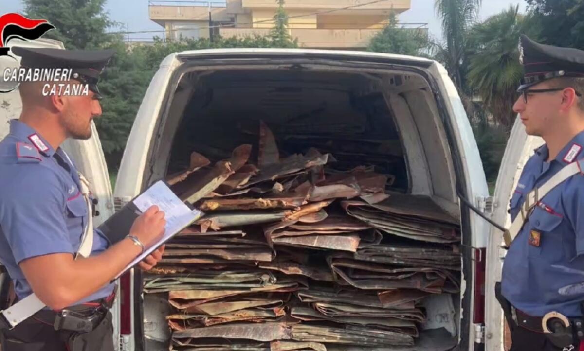 Mineo: i Carabinieri arrestano cinque paternesi per furto aggravato in concorso di 500 kg di rame - 