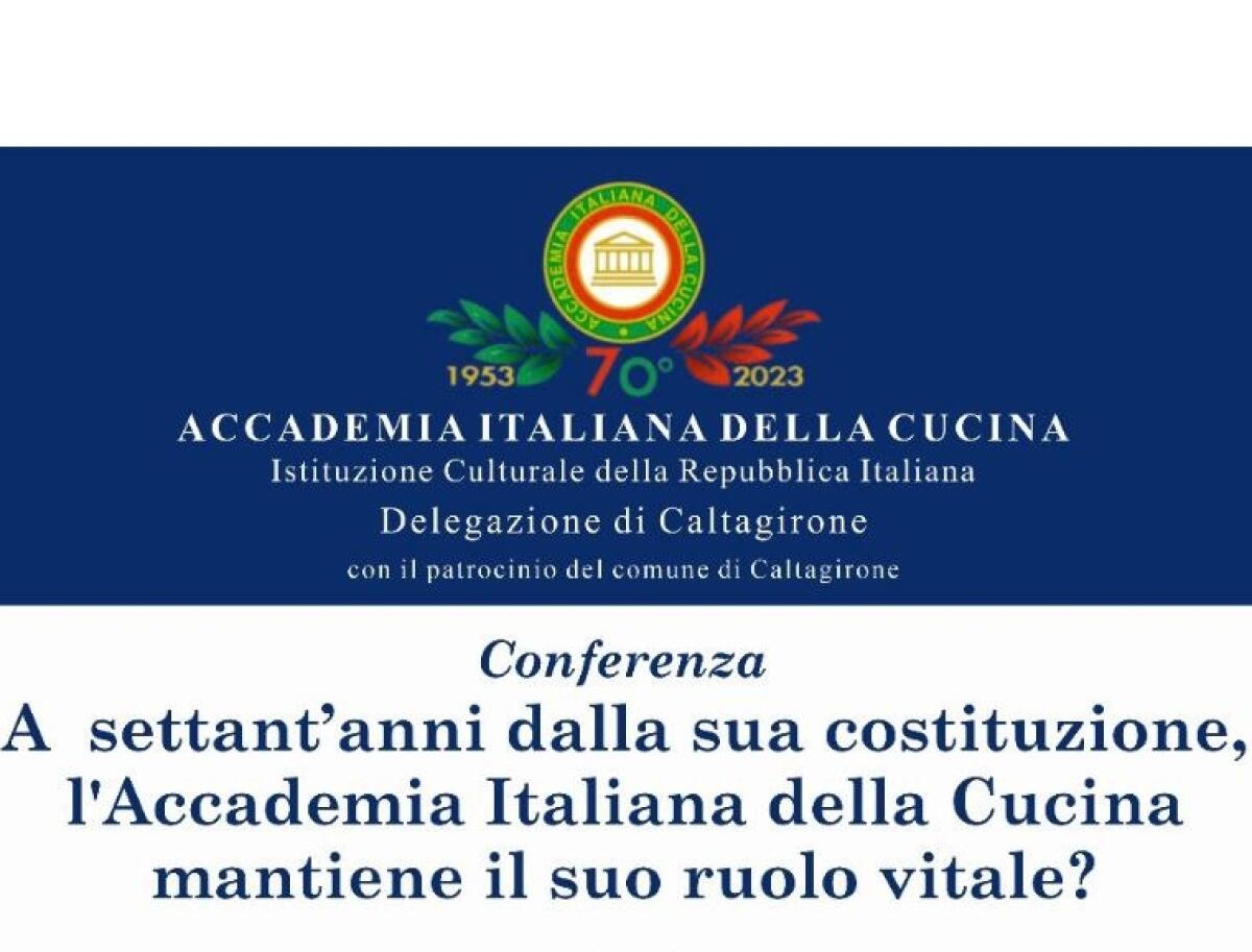 Caltagirone: sabato 25 Novembre al municipio una conferenza sull'Accademia Italiana della Cucina - 