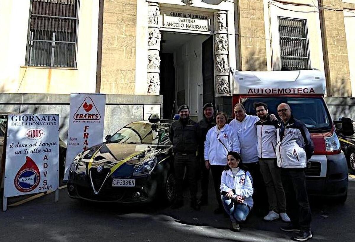 Donazioni di sangue: "Continuiamo a donare aspettando il mare", l'iniziativa di Fratres, Fidas e Guardia di Finanza di Catania - 