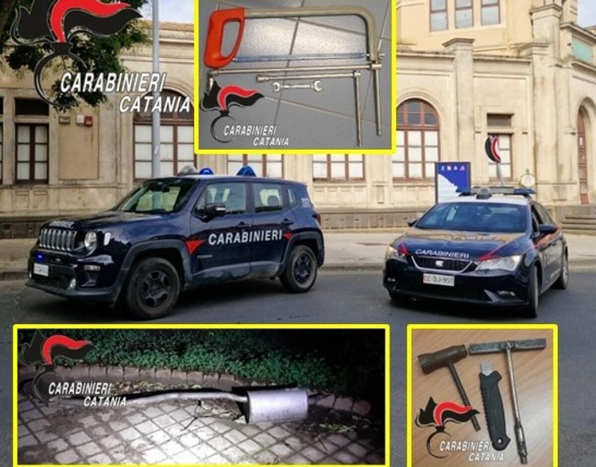 Caltagirone: smontano catalizzatore dalle auto, i Carabinieri arrestano due 20enni di Ramacca - 