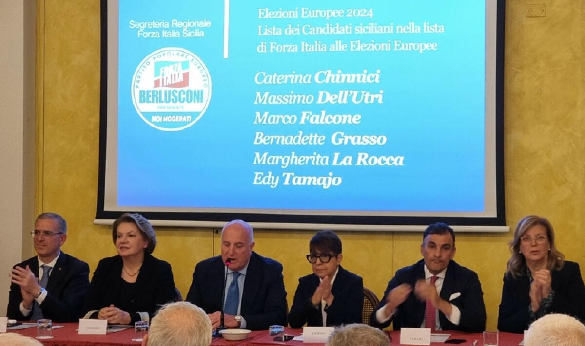 Elezioni Europee 2024: Forza Italia presenta la lista per il collegio "Isole" - 
