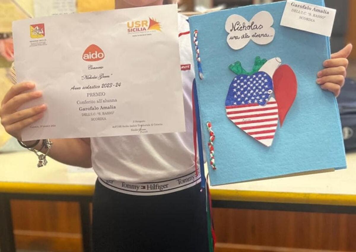 Scordia: Amalia Garofalo vince il Premio "Nicholas Green" con il book “Nicholas una vita eterna...” - 