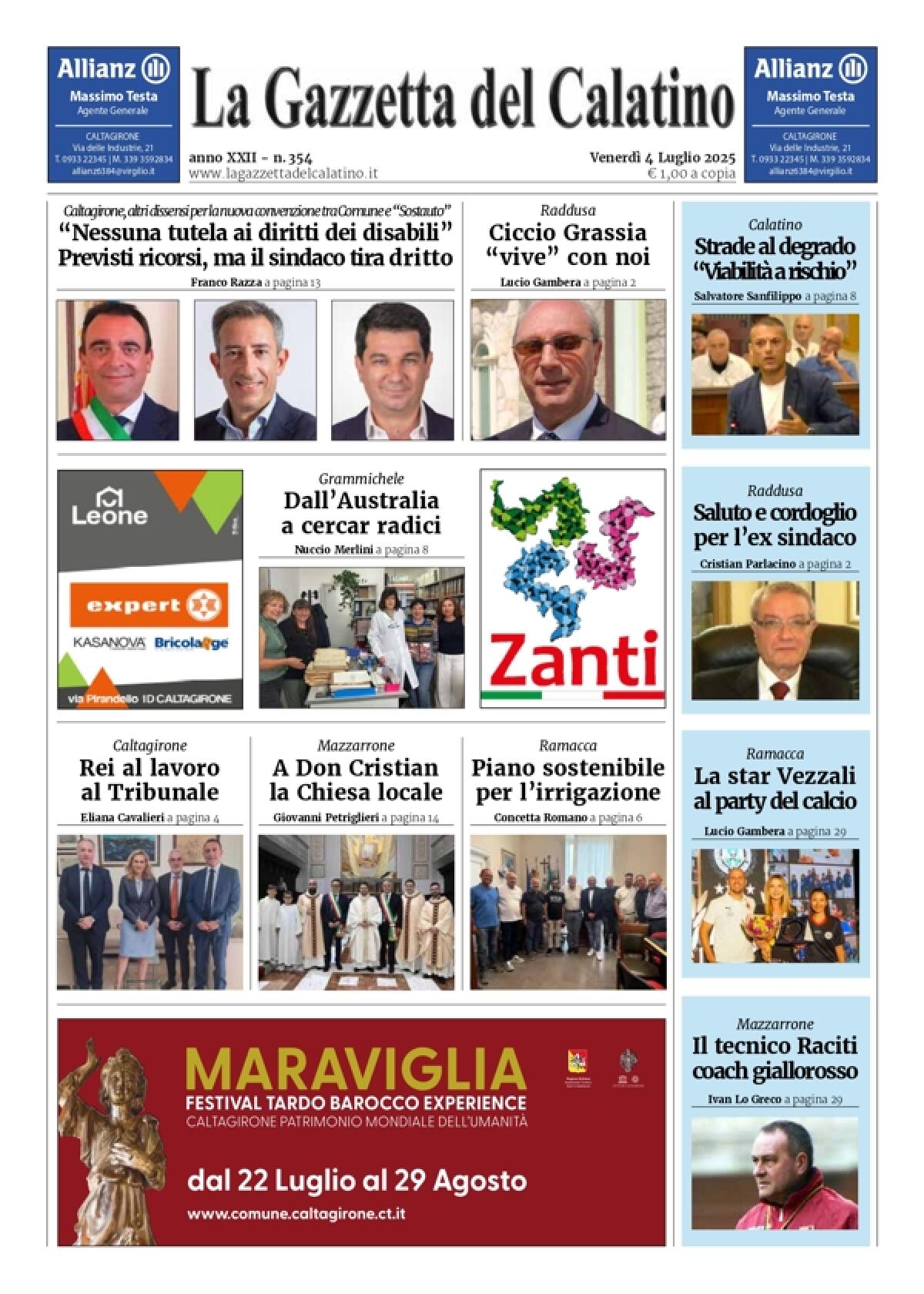 La Gazzetta del Calatino n° 354 - 