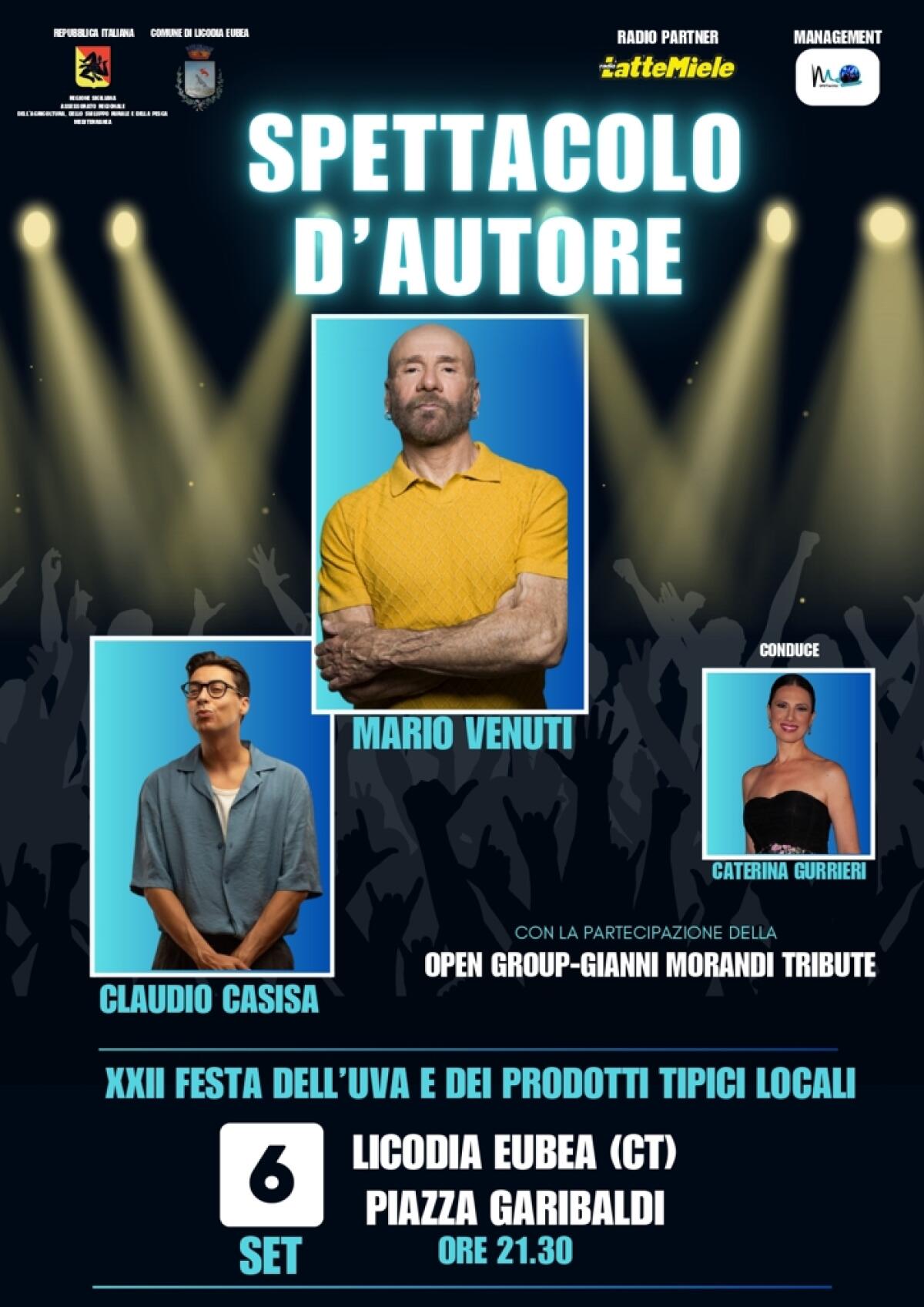 Licodia Eubea: il 6 settembre "Spettacolo d'autore" per la XXII Festa dell'Uva e dei Prodotti Tipici Locali - 