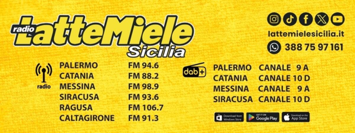 Indagine Auditel I° semestre 2025: Radio LatteMiele cresce ancora anche in Sicilia con 55.000 ascoltatori al giorno - 