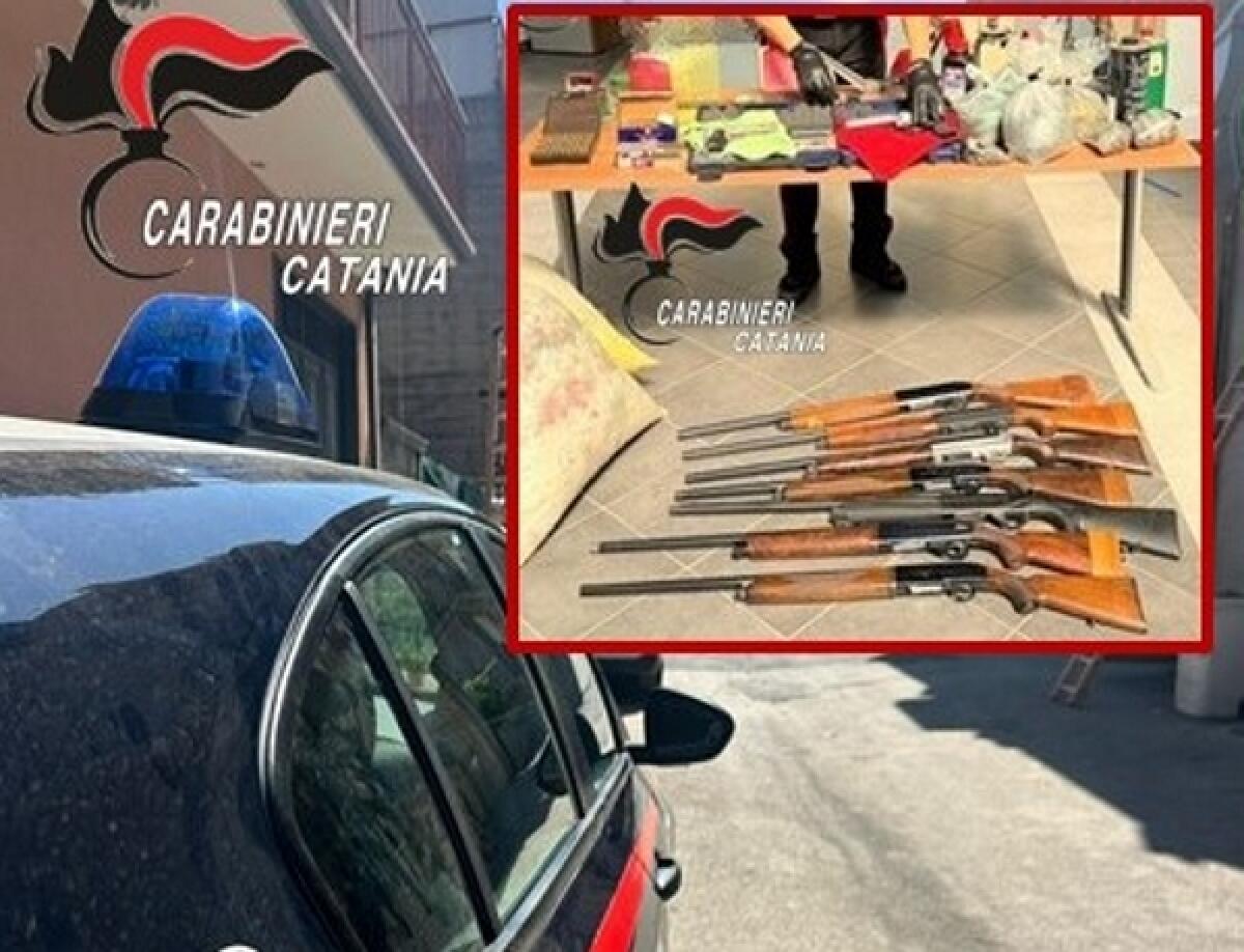Scordia: i Carabinieri scoprono un arsenale in casa, denunciato un 57enne incensurato - 