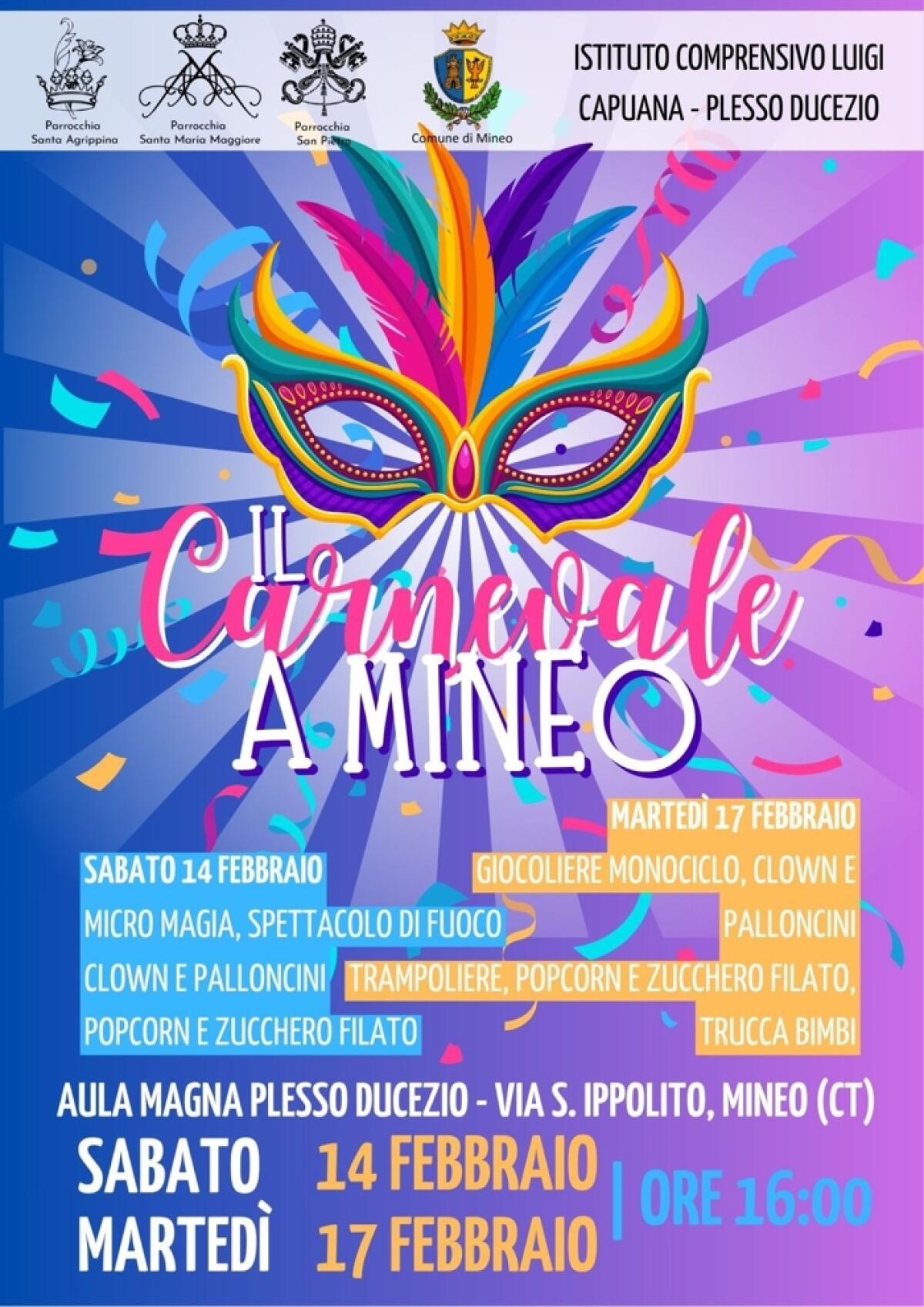 Mineo: Il Carnevale cambia location ma non lo spirito con festa e tradizione il 14 e 17 febbraio - 
