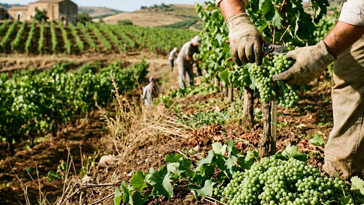Sicilia: 10 milioni per la viticoltura e Vendemmia verde - immagine creata con A.I.