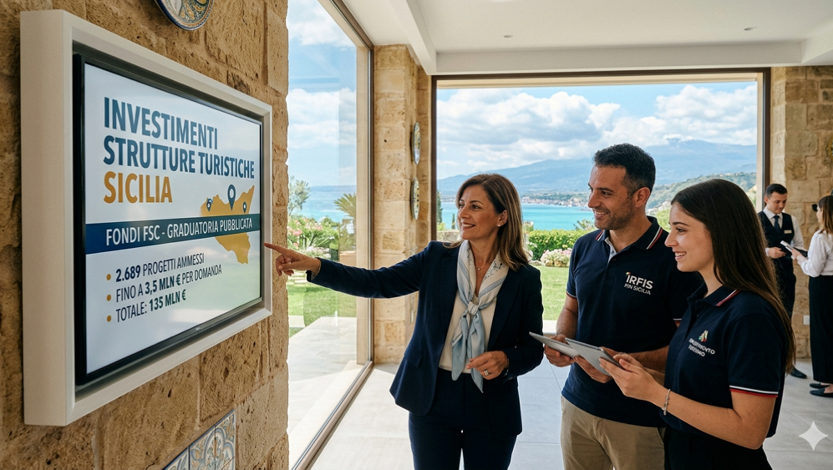 Fondi turismo in Sicilia: Irfis pubblica la graduatoria - Immagine creata con A.I.
