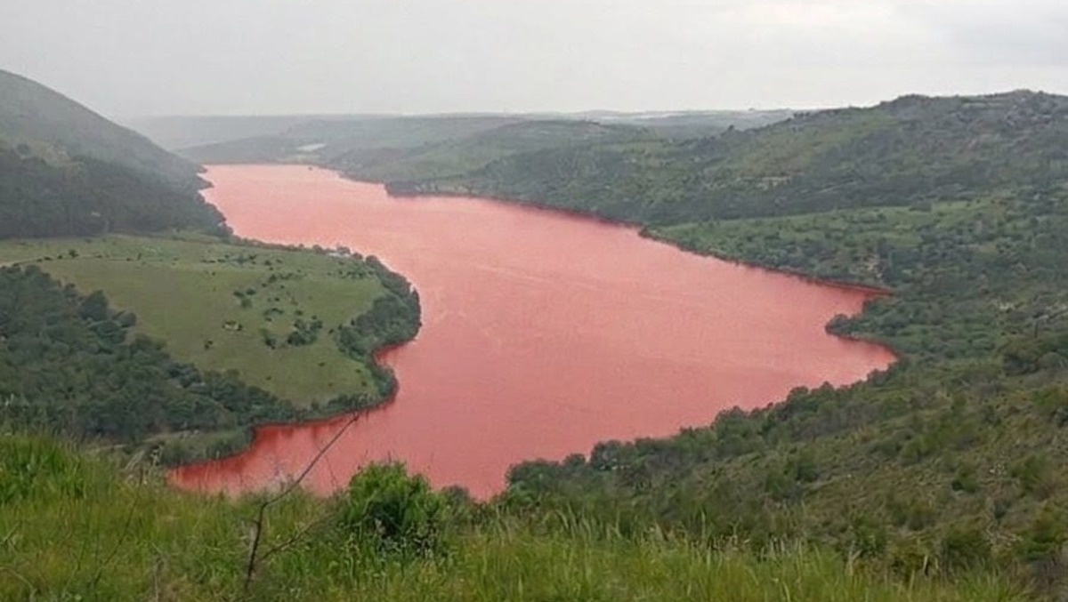 Licodia Eubea: il lago Dirillo si tinge di rosso - 