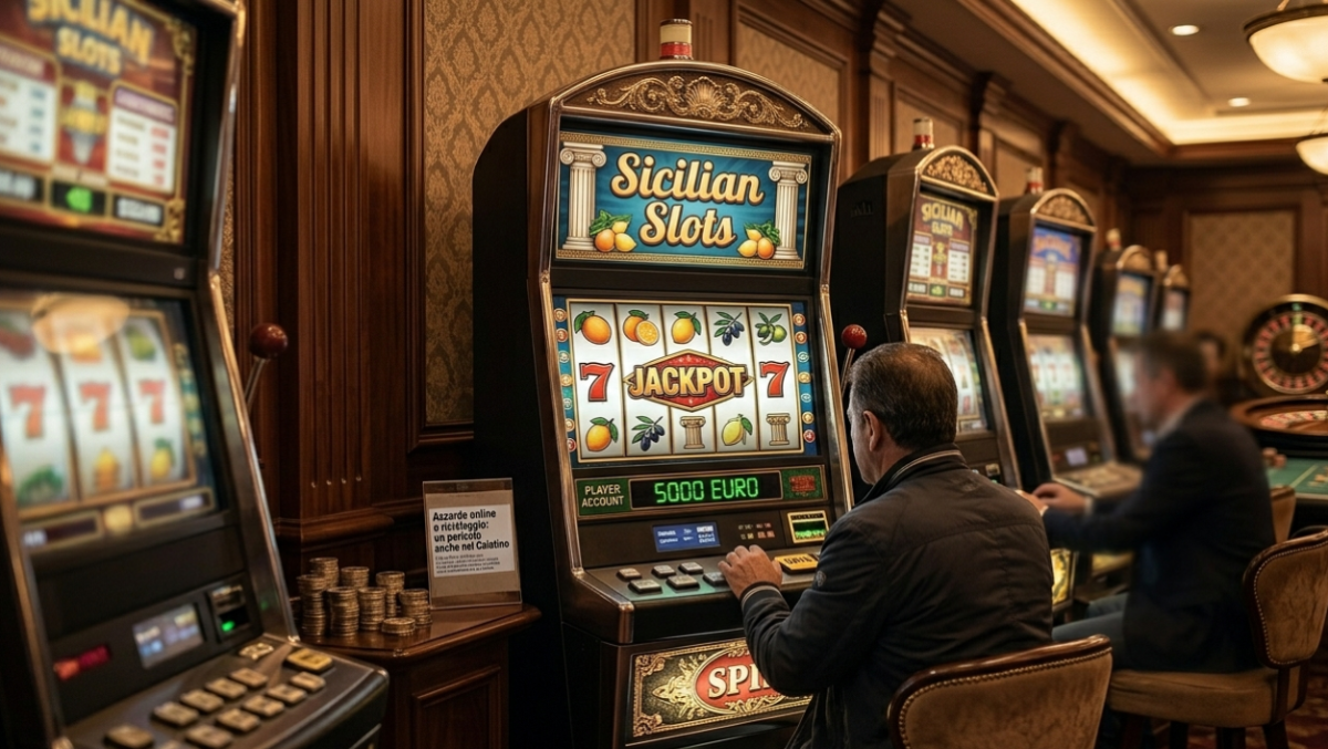 Gioco d'azzardo: il primato di Patti e la mappa dei rischi - Immagine generata con A.I.