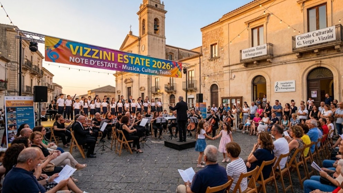 Vizzini inaugura l'estate con musica, cultura e spettacolo - Immagine generata con A.I.