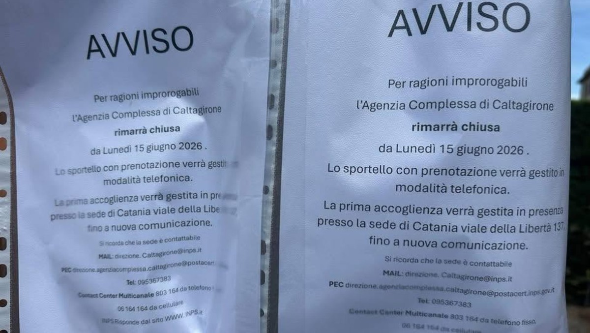 Raia: "Non è un bel segnale la chiusura della sede INPS di Caltagirone" - 