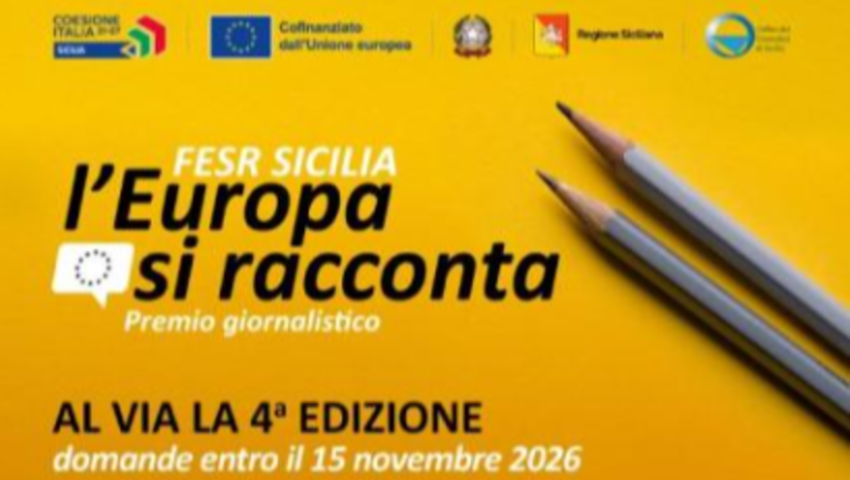 Al via la quarta edizione del premio giornalistico "Fesr Sicilia: l’Europa si racconta” - 