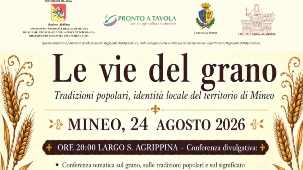 Mineo. Stasera, conferenza ed eventi sulle "vie del grano" - 