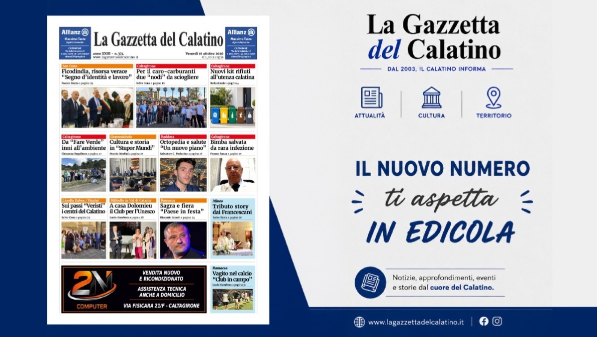 In edicola il numero 374 de La Gazzetta del Calatino - 